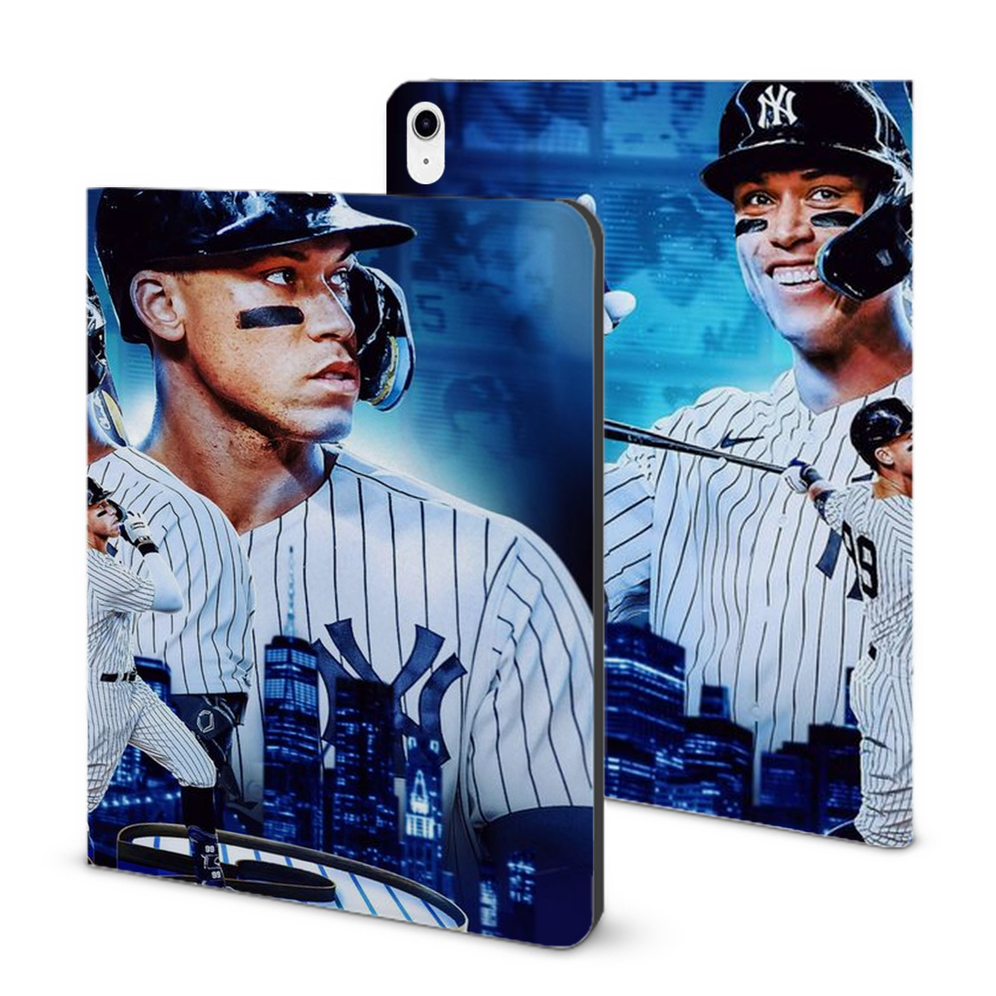 Aaron Judge AL Record 62 Home Runs IPad Case Without Pencil Slot – Book-Style Cover With PU Leather & TPU – Slim, Durable, Scratch-Resistant, Full Protection & Easy Access